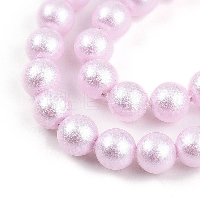 Baking Paint Pearlized Glass Pearl Bead Strands HY-N002-4mm-C03-1