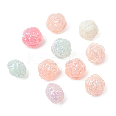 UV Plating Opaque Acrylic Beads OACR-G058-17A-1