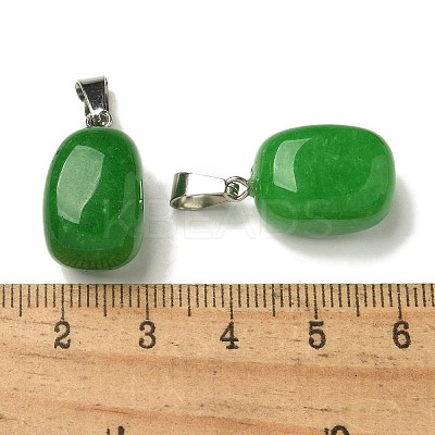 Dyed Natural White Jade Pendants G-Z067-03P-02-1