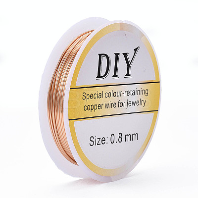 Round Copper Jewelry Wire X-CWIR-Q006-0.8mm-KC-1