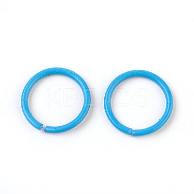 Spray Painted Iron Open Jump Rings IFIN-F149-B10-1