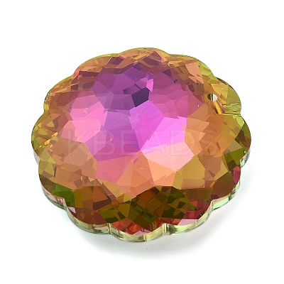 Electroplate Glass Charms EGLA-M028-02E-1