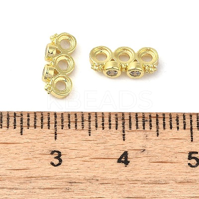 Rack Plating Brass Pave Clear Cubic Zirconia Spacer Bars LS-KK-B088-11B-G-1