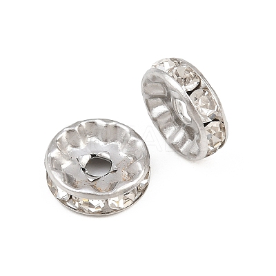 304 Stainless Steel Rhinestone Spacer Beads STAS-N133-02C-01P-1
