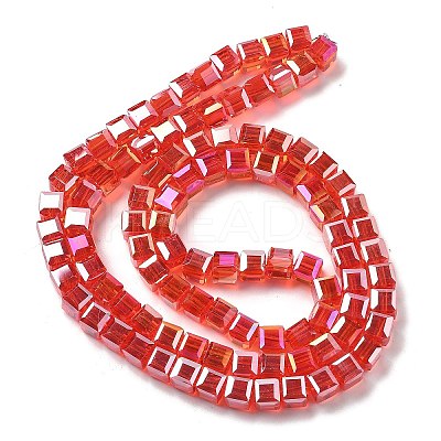 Electroplate Glass Beads Strands EGLA-H108-01A-AB04-1