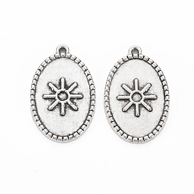 Tibetan Style Alloy Pendant Enamel Settings TIBEP-N010-020AS-RS-1