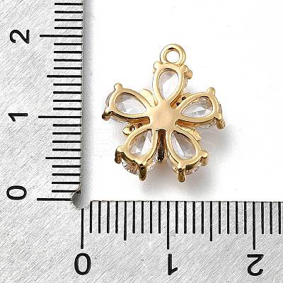 Brass Micro Pave Cubic Zirconia Pendants KK-D312-14G-1