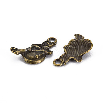 Tibetan Style Alloy Pendant Enamel Settings PALLOY-N160-73AB-1