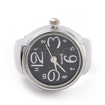 201 Stainless Steel Stretch Watchband Finger Ring Watches LS-WACH-G018-01P-03-1