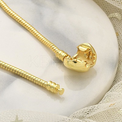 Brass  Micro Pave Cubic Zirconia Link Bracelets LS-BJEW-S158-17G-1