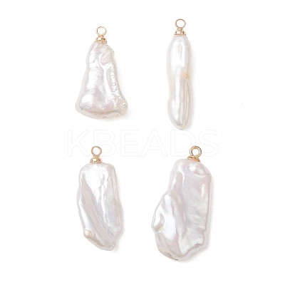 Natural Keshi Pearl Pendants PALLOY-JF04900-01-1