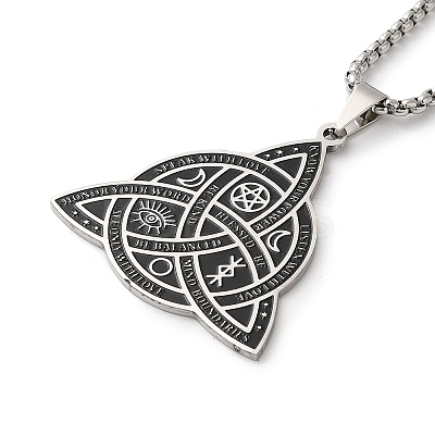 201 Stainless Steel Pendant Necklaces NJEW-K253-09P-1-1