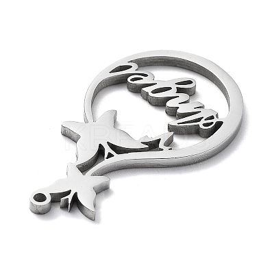 Non-Tarnish 304 Stainless Steel Pendants STAS-D036-15P-1