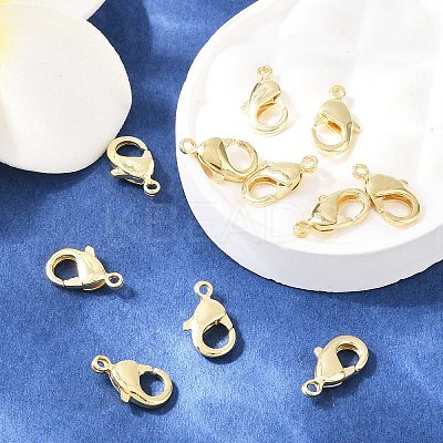 Brass Lobster Claw Clasps KK-P130-093G-NR-1