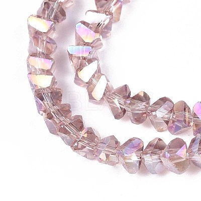 Electroplate Transparent Glass Beads Strands LS-GLAA-N021-4mm-25-1
