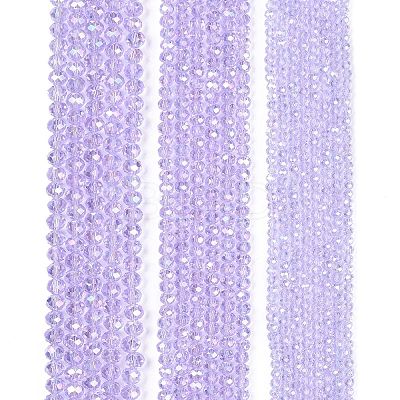 Electroplate Glass Beads Strands X-EGLA-A044-T8mm-B17-1