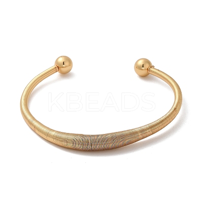 304 Stainless Steel Open Cuff Bangle LS-BJEW-D021-01B-G-1