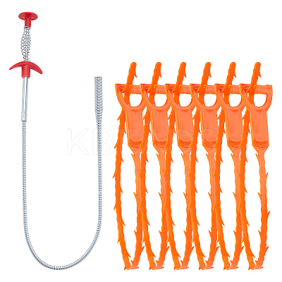 Stainless Steel Drain Clog Remover Tool TOOL-WH0129-92-1
