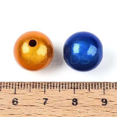 Spray Painted Acrylic Beads MACR-Q154-14mm-01M-01-1