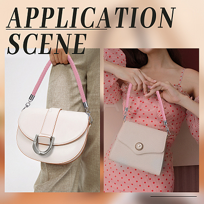 Braided Round PU Leather Bag Handles FIND-WH0180-01B-P-1