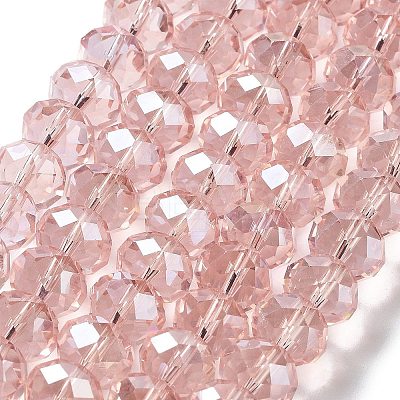 Electroplate Glass Beads Strands GR12MMY-59AB-1