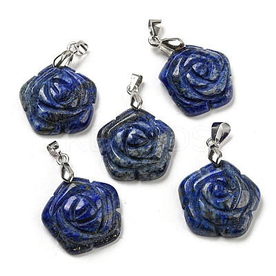 Natural Lapis Lazuli Carved Pendants G-I319-02P-A04-1