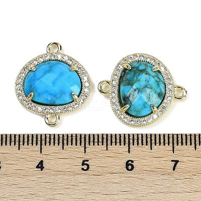 Dyed Natural Howlite Faceted Oval Links G-B126-01G-16-1