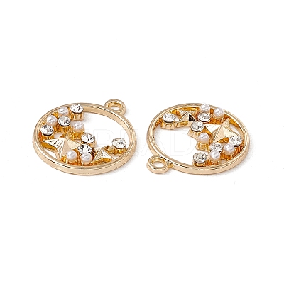 Alloy Crystal Rhinestone Pendants ALRI-K049-12G-1