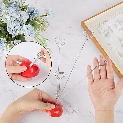 Resin Heart Base Memo Photo Holders ODIS-WH0329-26-1