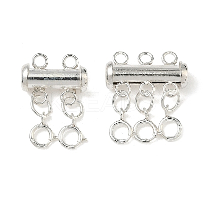 925 Sterling Silver Slide Lock Clasps HJEW-PH02087-1