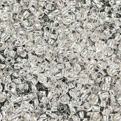 8/0 Transparent Glass Round Seed Beads X-SEED-J010-F8-21-1