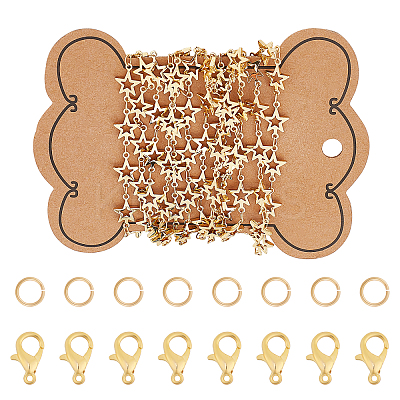 2M Brass Star Link Chains DIY-CA0002-11-1