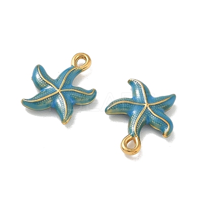 304 Stainless Steel Enamel Pendants STAS-L316-22G-04-1