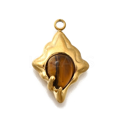 Natural Tiger Eye Pendants LS-STAS-D310-03G-02-1