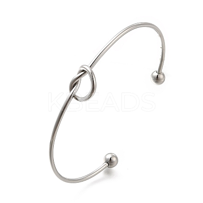 Non-Tarnish 304 Stainless Steel Knot Cuff Bangles for Women LS-BJEW-M233-04P-1