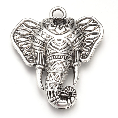 Tibetan Style Alloy Big Pendants X-TIBEP-T002-138AS-RS-1