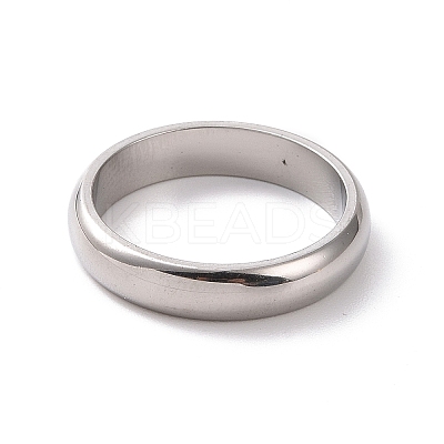 Non-Tarnish 201 Stainless Steel Plain Band Ring for Women RJEW-I089-51P-1