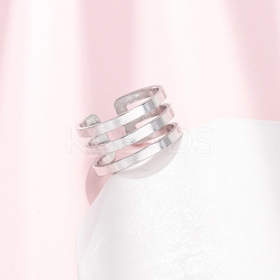 304 Stainless Steel Cuff Open Rings RJEW-P176-01P-1