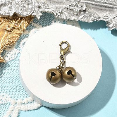 Brass Bell Pendant Decorations HJEW-JM02457-1