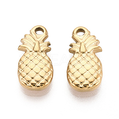 304 Stainless Steel Pineapple Pendants STAS-T069-29G-1