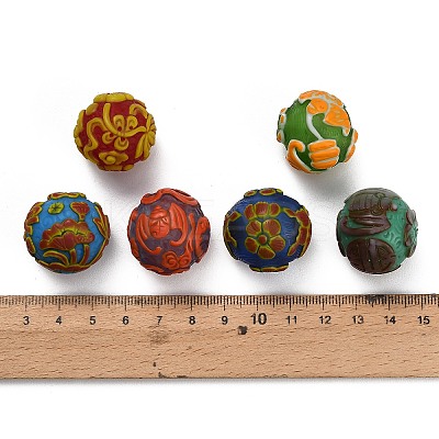 Handmade Bumpy Lampwork Beads LA-CBA7A1F-02A-1