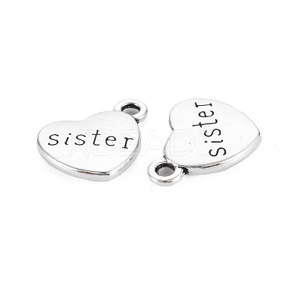 Tibetan Style Alloy Family Charms TIBEP-5429-AS-LF-1