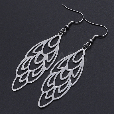 Tarnish Resistant 201 Stainless Steel Dangle Earrings STAS-S105-JN612-1-1