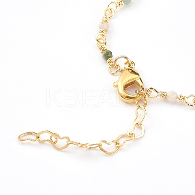 Natural Multicolor Tourmaline Handmade Beaded Chains Bracelet Making AJEW-JB00907-02-1