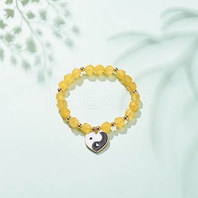 Natural Jade Stretch Bracelet BJEW-JB08525-04-1