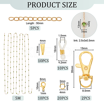 DIY Chain Bracelet Necklace Eyeglass Chains Making Kit DIY-OC0011-20-1