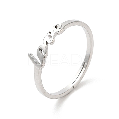 Non-Tarnish 304 Stainless Steel Finger Rings RJEW-L107-018P-1