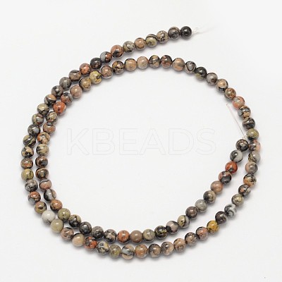 Natural Silver Crazy Lace Agate Round Beads Strands X-G-N0166-34-4mm-1