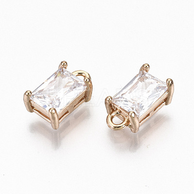 Brass Glass Rhinestone Pendants GLAA-S179-21I-RS-1