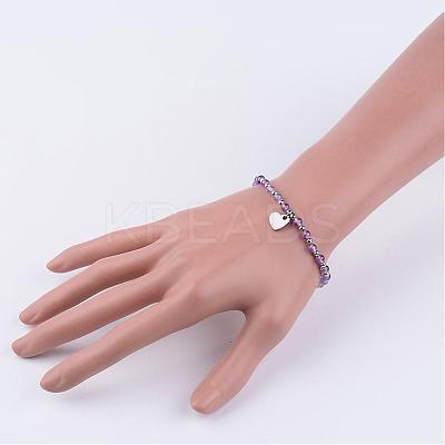 304 Stainless Steel Charm Bracelets BJEW-JB02462-1